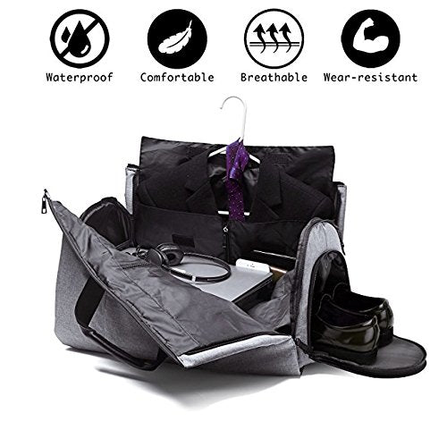 CANVAS GARMENT BAG & DUFFEL TOTE (2-in-1) - Hudson Cole BKNY - Luggage